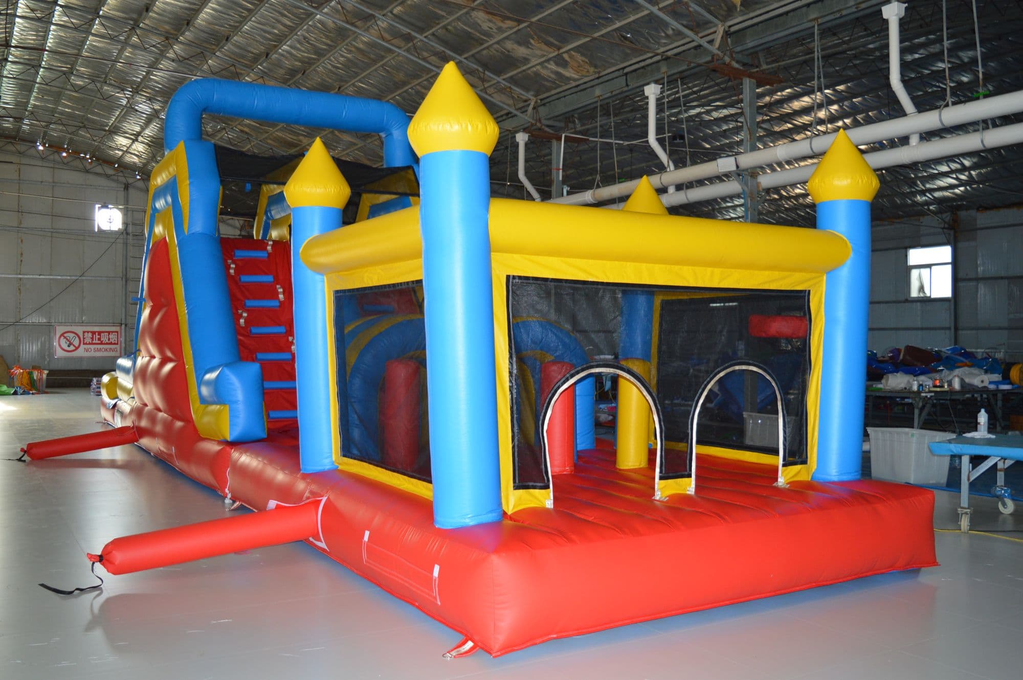 Triple-Lane Slide & Castle Combo — The build
